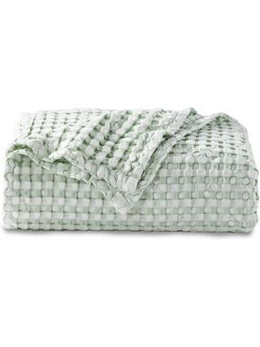 COTTON Waffle Weave Bamboo Blanket Queen Size Cream Soft Lightweight Bed Blanket